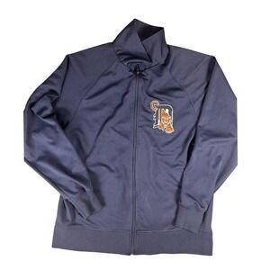 Detroit Tigers Stitches Full Zip Track Warm Up Jacket Navy Blue Men's Size M Y2K
